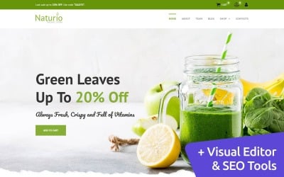 Organiczny projekt witryny e-commerce Moto CMS