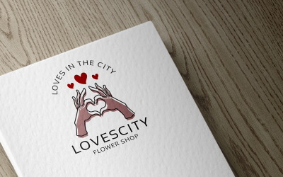Houdt van City Logo-sjabloon