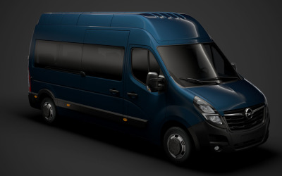 欧宝Movano L3H3迷你巴士2020 3d模型