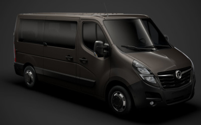 Vauxhall Movano L2H1 WindowVan 2020 3D模型