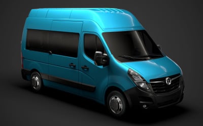 Vauxhall Movano L2H3 Minibus 2020 3D模型