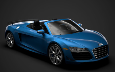 Audi R8 V10 Competitions Spyder 2016 3D Model