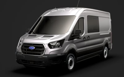 Ford Transit Van 350 L3H2 Leader DCIV 2020 3D Model
