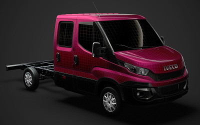 3D-модель шасі Iveco Daily Crew Cab L2 2014 року