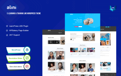 Alini - E-learning &amp;amp; Training LMS WordPress Theme