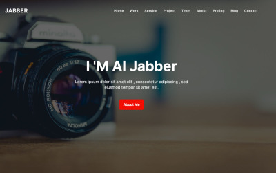 Аль Джаббер - шаблон цільової сторінки сучасного портфоліо фотографа
