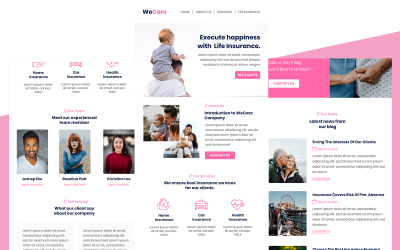 WeCare - Multipurpose Insurance Responsive Email Nieuwsbriefsjabloon