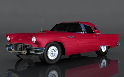 Modelo 3D do Ford Thunderbird 1956
