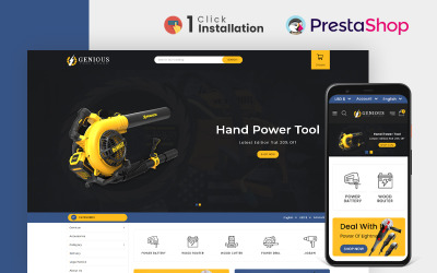 Тема PrestaShop для геніальних електроінструментів