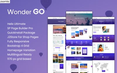 Wonder GO -旅游预订和旅游Joomla&amp;音箱;5模板