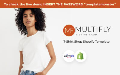 Магазин футболок Multifly, тема для полиграфии Shopify