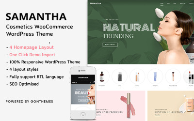 Samantha - WooCommerce化妆品的WordPress主题