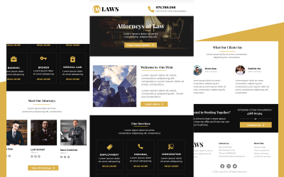 Закони – багатоцільовий шаблон електронного бюлетеня для юриста, адвоката та адвокатського бюро