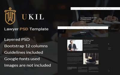 Ukil - PSD律师模板