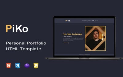 Piko -个人作品集HTML登陆页面模板