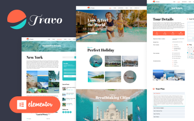 旅游-旅游 &amp;amp; Tourism Elementor Wordpress Theme