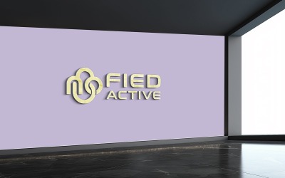 3D макет логотипа приемной офиса
