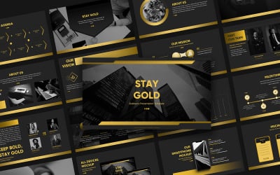 Stay Gold Business Presentation PowerPoint Template