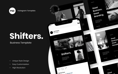 Shifters - Yaratıcı İş Instagram Gönderi Şablonu