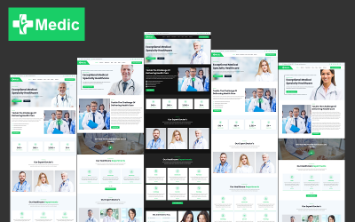 Medic - Hospital, diagnóstico, clínica, 卫生和医学实验室HTML和Bootstrap网站模板