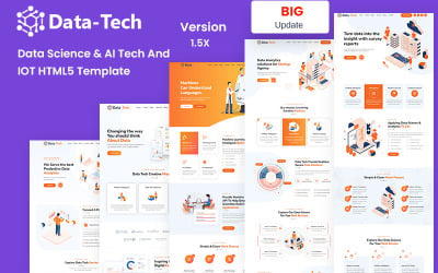 DataTech - Plantilla HTML5 de ciencia de datos, tecnología de IA e IOT