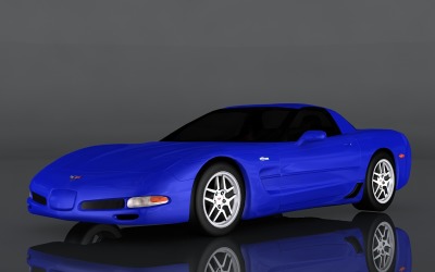 Chevrolet Corvette Z06 2002 3d-modell