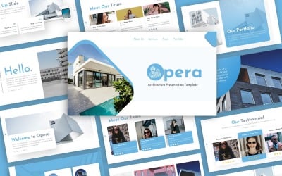 Opera - Architectuur Multifunctionele Sjablonen PowerPoint presentatie