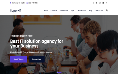 SuperIt - IT Solutions, Software, Technology &amp;amp; Services Company HTML Template