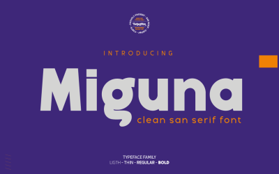 Miguna -干净的San Serif字体
