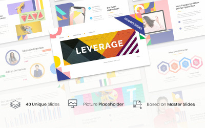 Leverage - Color Geometry 谷歌的幻灯片 Template