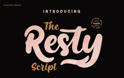 Resty -粗体手写字体
