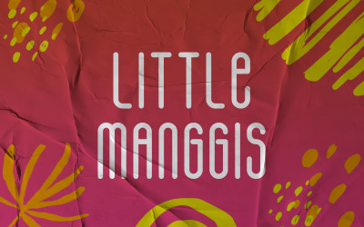 Little Manggis - kreslené písmo