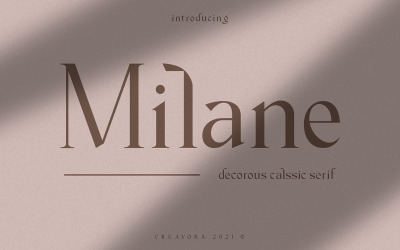 Milane - Klasické patkové písmo