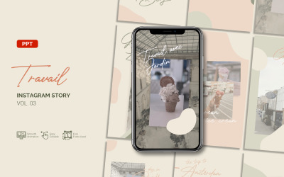 Travail - Туристичний блог Instagram Story - Шаблон Powerpoint