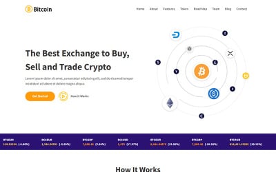 Bit硬币 - Cryptocurrency Landing Page Template