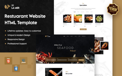 Delamer - Šablona webových stránek HTML pro restaurace a jídlo