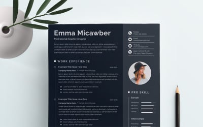 Black Minimal Resume Template