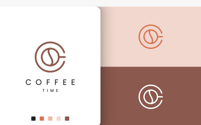 Логотип кружка кофе в современной простой форме