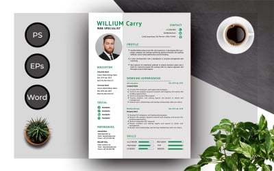 Resume Template of Willium Carry Creative And Complete