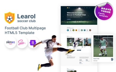 Learol -足球俱乐部网站的HTML5模板