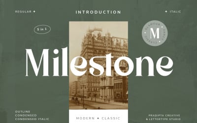 Milestone - Modern Klasik Yazı Tipi