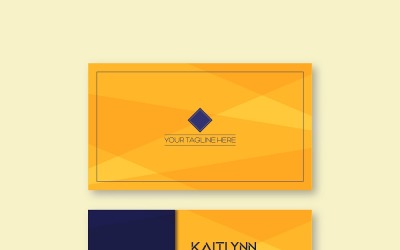 Шаблон желтой визитной карточки