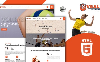 Vball -排球运动HTML5网站模板