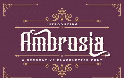 Ambrosia -黑字装饰字体