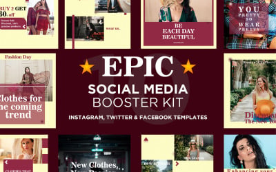 Шаблон пакета Epic Social Media Booster Kit Pack