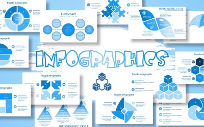 Шаблон Powerpoint Инфографика Многоцелевой, Креативный и Современный Горячий 2021
