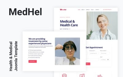 MedHel -健康 &amp;amp; 医疗Joomla 4模板