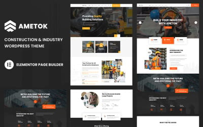 Ametok - Construction &amp;amp; Industry Wordpress Elementor Theme