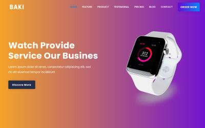 Baki 箴duct Landing Page Theme