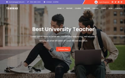 Tawwab - Online Course  Landing Page Template